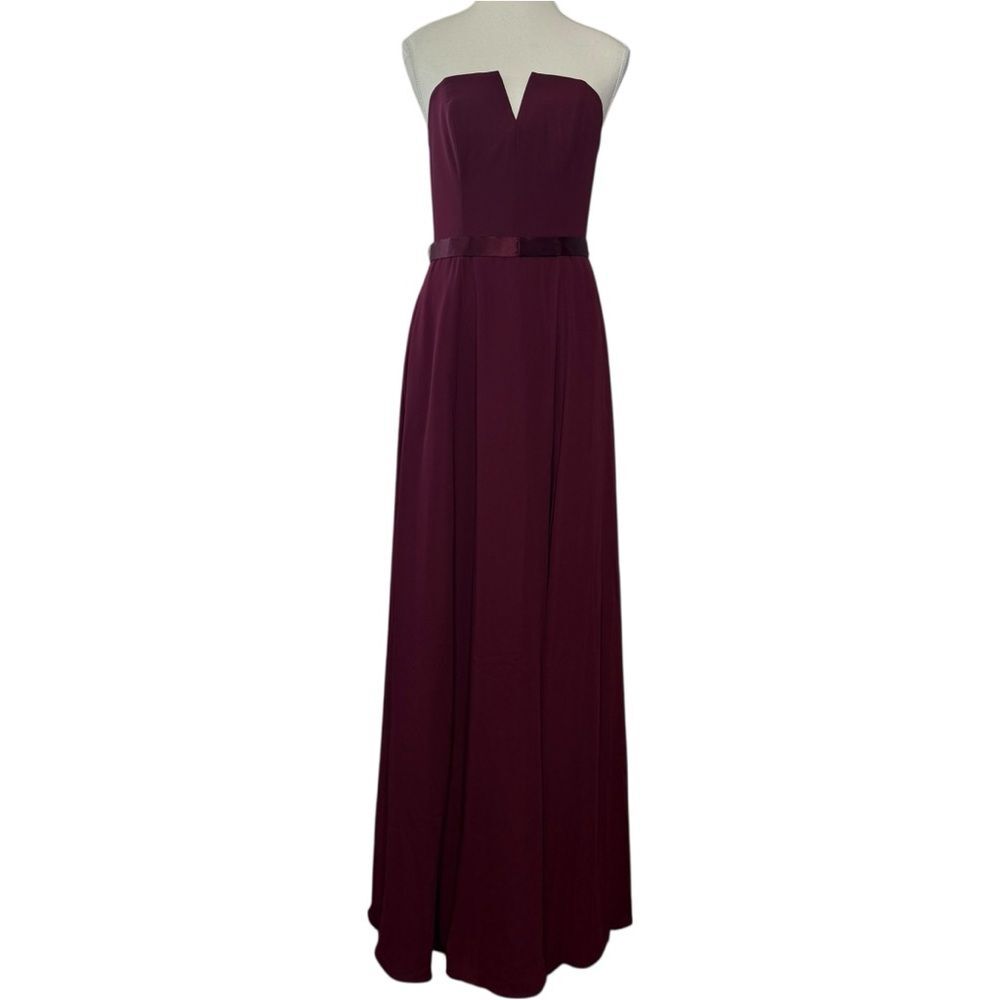 ▪️|EUC| GALINA SIGNATURE Strapless Mesh Inset Floor Length Formal Dress